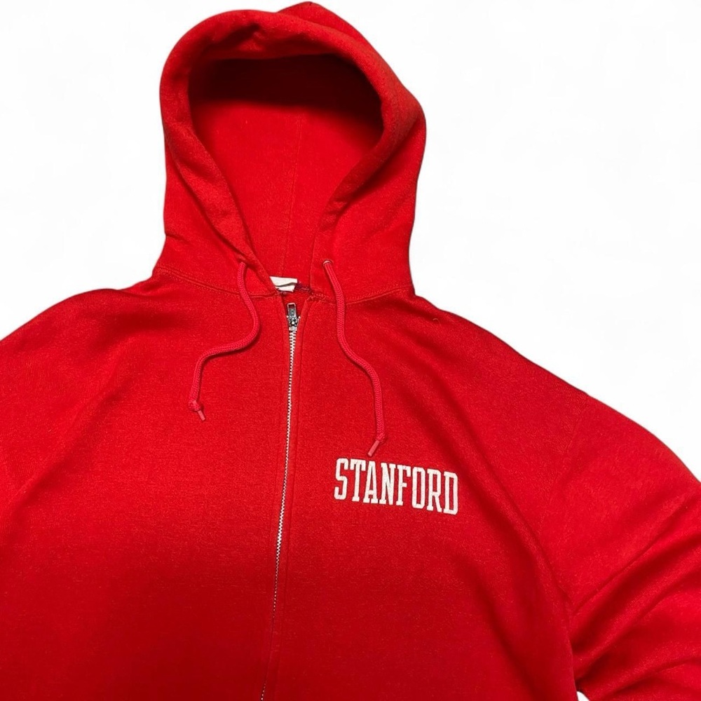 Vintage 80s Stanford red zip up hoodie